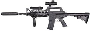 Arma para Airsoft, Modelo Mr 799-M4-S System Commando, con Resorte, 0,5 Julios, Color Negro