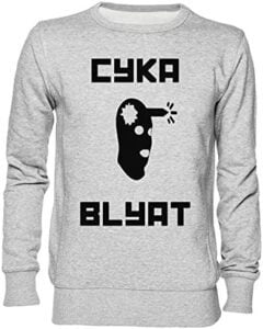 CAPZY CYKA BLYAT CSGO GAMER GRIS JERSEY SUDADERA UNISEX HOMBRE MUJER Cyka Blyat