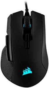 Corsair Ironclaw RGB - Ratón Óptico (con Cable,USB, 18000 dpi, Negro)