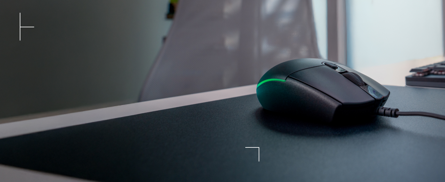 Logitech G203 LIGHTSYNC: Ratón USB Gaming Personalizable con RGB y 8000 DPI 16 Ratón de Computadora Sobre Superficie Oscura, Que Maestra un Diseño Inalámbrico negro SOBRE SOBRE FONDO Gris.