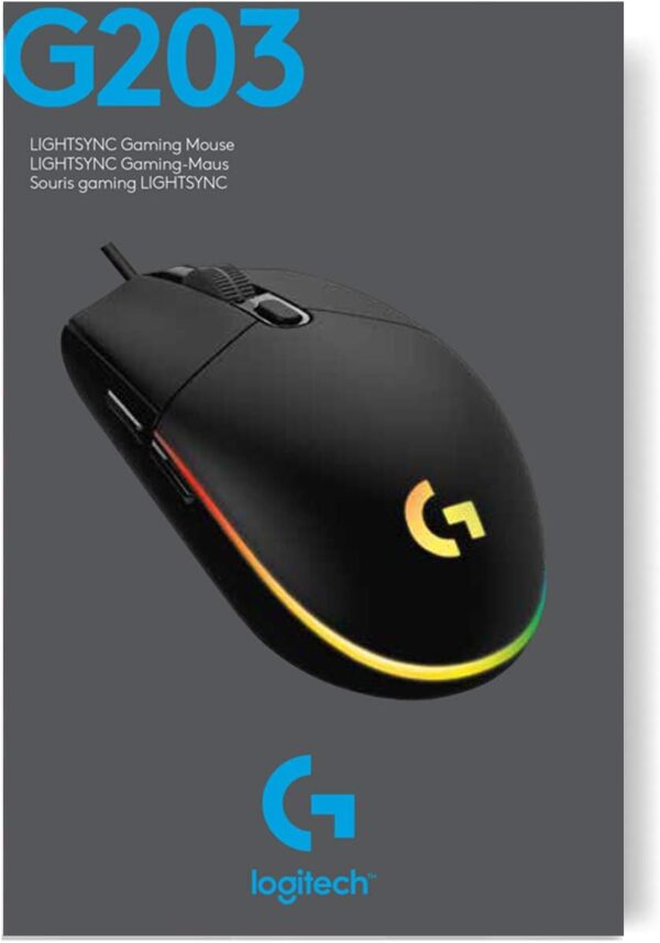 Logitech G203 LIGHTSYNC: Ratón USB Gaming Personalizable con RGB y 8000 DPI - Imagen 10