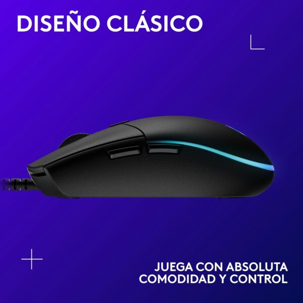Logitech G203 LIGHTSYNC: Ratón USB Gaming Personalizable con RGB y 8000 DPI - Imagen 7