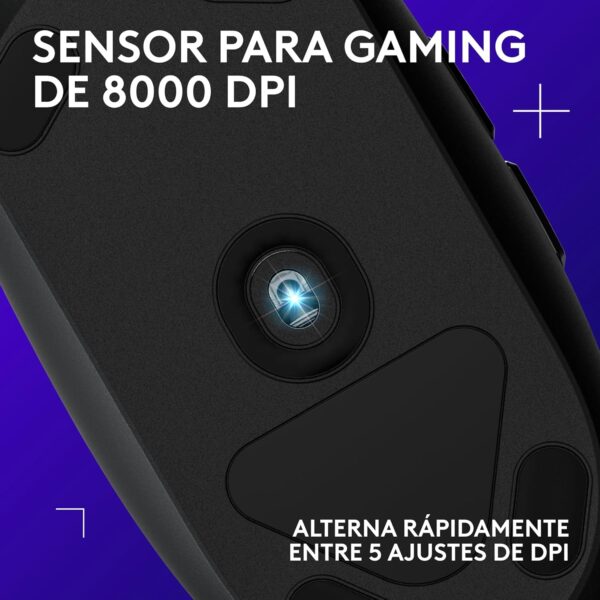 Logitech G203 LIGHTSYNC: Ratón USB Gaming Personalizable con RGB y 8000 DPI - Imagen 2