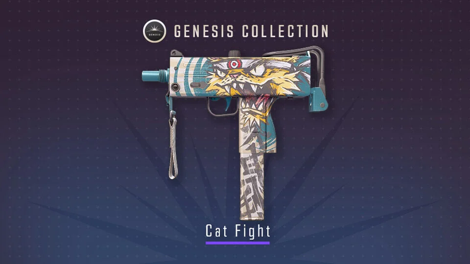 TODAS LAS SKINS DE LA NUEVA COLECCIÓN GÉNESIS 12 MAC 10 Cat Fight CS2 skin