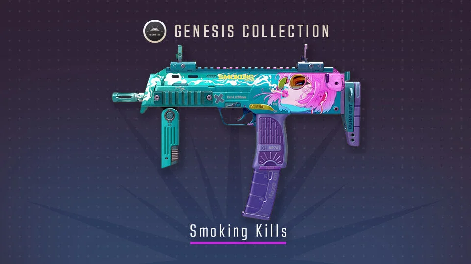 TODAS LAS SKINS DE LA NUEVA COLECCIÓN GÉNESIS 7 MP7 Smoking Kills CS2 skin